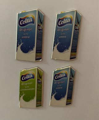 Lote 4 Imanes Nevera Celta Leche colección vintage