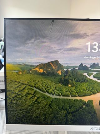 Pantalla ASUS 23.8 Blanca con arañazo. Sin cable.