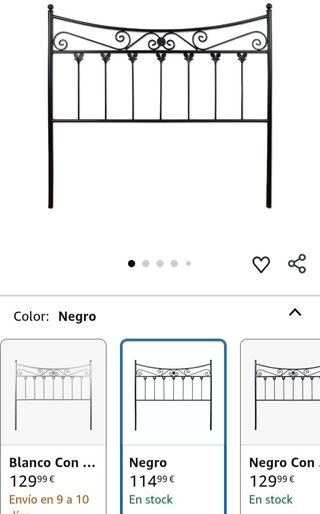 Cabecero forja negro 150cm