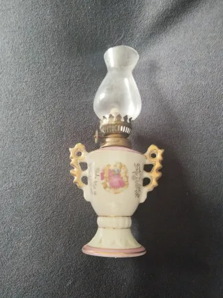 Quinque de Porcelana Pequeño Decorado