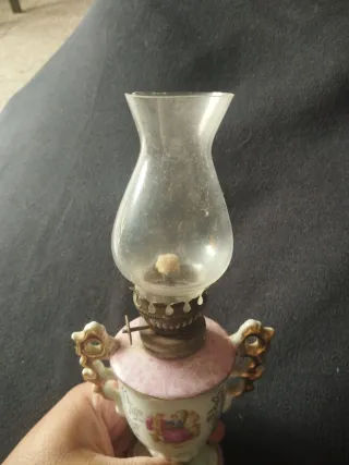 Quinque de Porcelana Pequeño Decorado