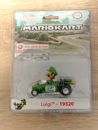 Azione Luigi Mario Kart Pull Back Nuova