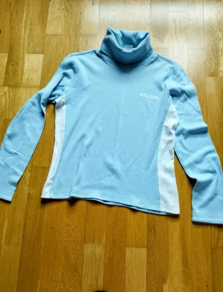 Jersey Adidas cuello alto azul y blanco T. S/38