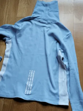 Jersey Adidas cuello alto azul y blanco T. S/38