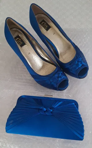 Zapatos de fiesta azul talla 37