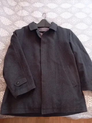 Abrigo paño hombre gris marengo