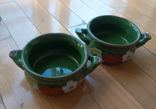2 Tazze da zuppa ceramica vintage