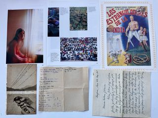 Lote di carta antica, ritagli da libri e riviste