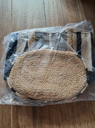 Bolso Latido Beige y Negro