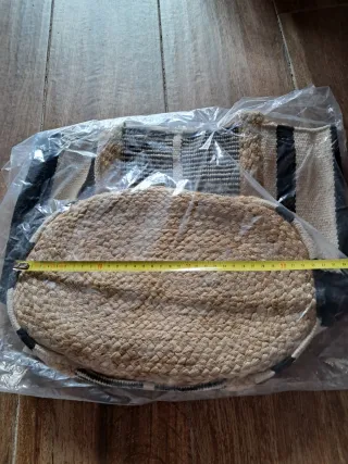 Bolso Latido Beige y Negro