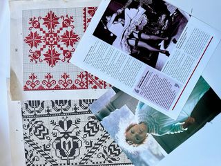 Lote di carta antica e ritagli da libri e riviste