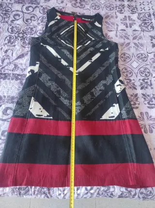 Vestido Desigual Negro y Rojo