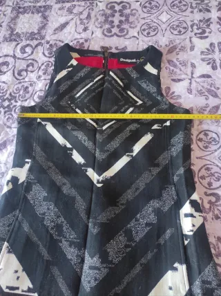 Vestido Desigual Negro y Rojo