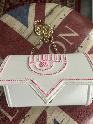 Cartera Volso Blanca y Azul