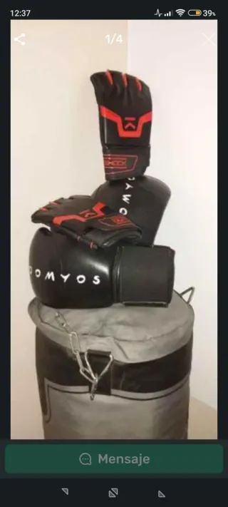 Saco de boxeo y accesorios