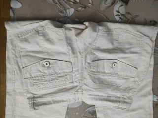 Pantaloni in lino beige da uomo