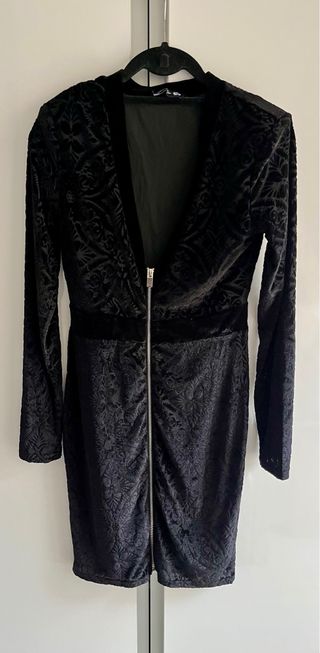 Vestido Terciopelo Negro Elegante