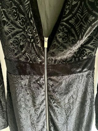 Vestido Terciopelo Negro Elegante