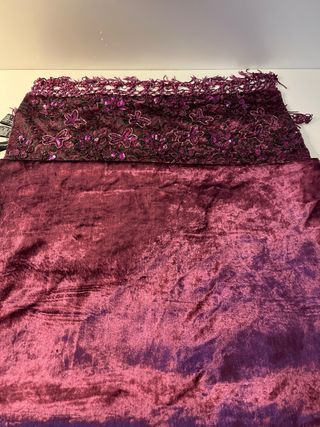 Fular chal y bolso fiesta morado