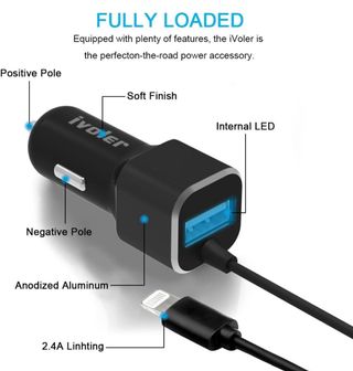 Caricatore Auto iVoler 2 Porte USB Ricarica Rapida