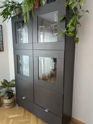 Vitrina de madera y cristal