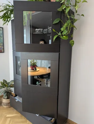 Vitrina de madera y cristal