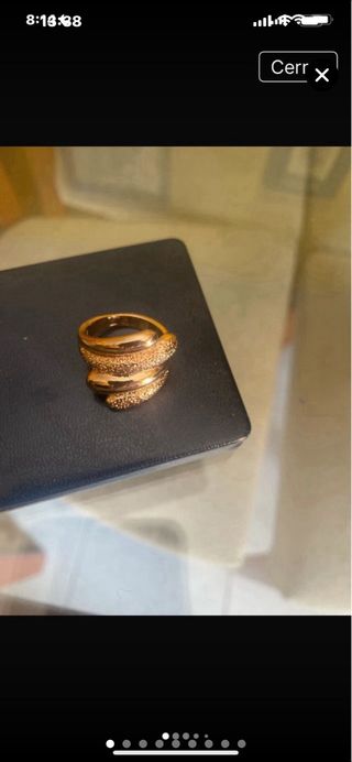 Anillo chapado elegante oro