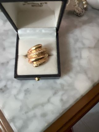 Anillo chapado elegante oro