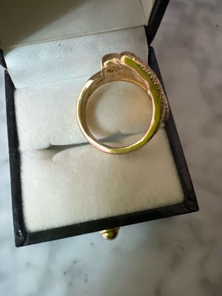 Anillo chapado elegante oro