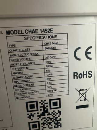 Congelatore orizzontale Candy