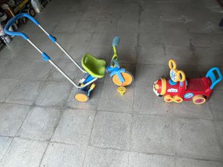 Triciclo y correpasillos para bebé