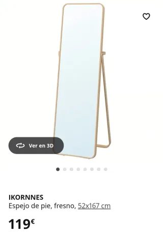 Espejo de pie Fresno 52x167cm