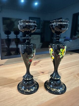 Portavelas Ucranianos pintados a mano. Alto 16cm