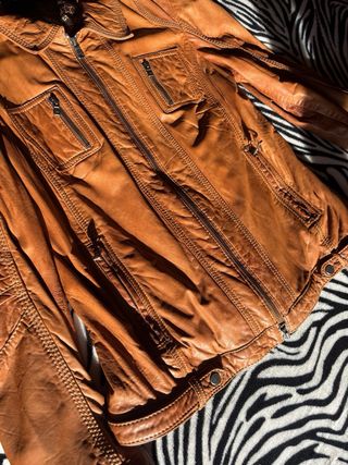 Giubbotto vera pelle marrone