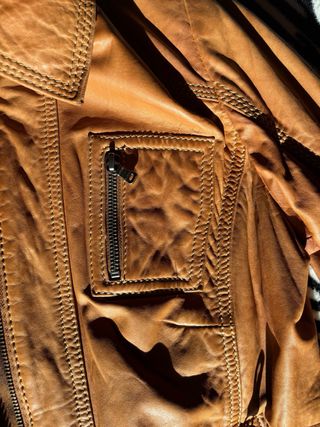 Giubbotto vera pelle marrone