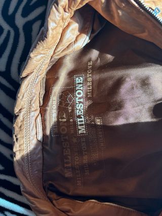 Giubbotto vera pelle marrone