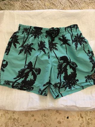 Costume da bagno uomo INSIDE palme nere e turchesi