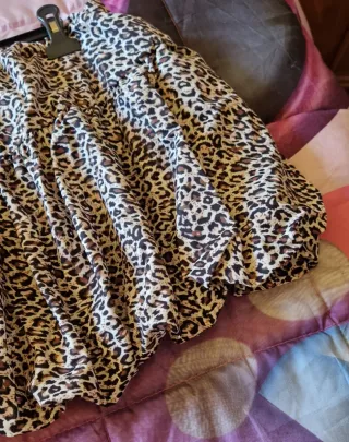 Gonna donna curvy stampa animalier