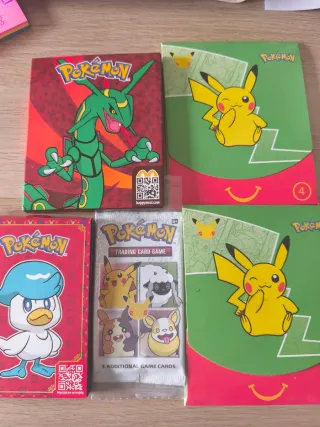 Pack Cartas Pokémon Happy Meal y general mills