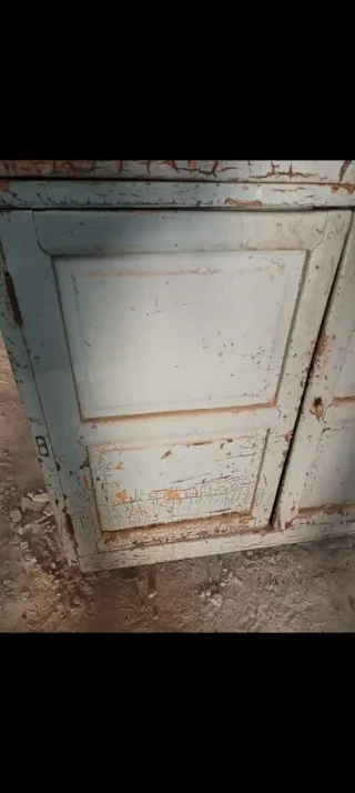 Mueble antiguo vitrina madera y cristal