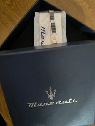 Pulsera Maserati Plata y Azul