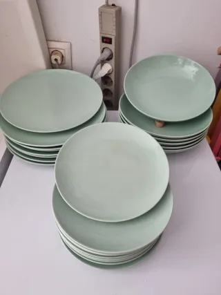 Vajilla Ikea Verde Porcelana incluye 6 cuencos del