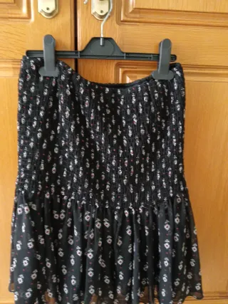 Falda elástica negra Talla L