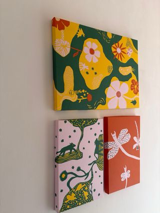 Set di tre quadri decorativi astratti moderni