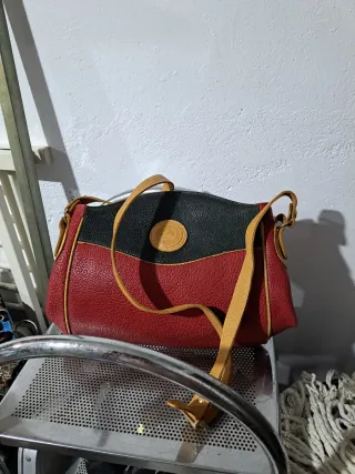 Bolso de piel bicolor