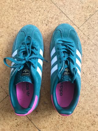 Adidas Gazelle verdes y rosas Talla 36