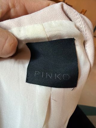 Blazer Pinko bicolore beige e nero