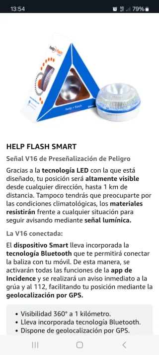 Baliza DGT Help Flash Smart Bluetooth