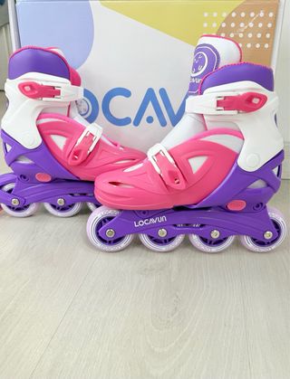 Patines en línea Locavun rosas y morados