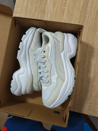 Sneakers Puma Beige/Bianco Taglia 37.5 Nuove